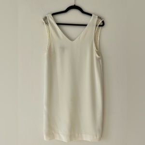 Mango MNG Suit lace trim cap sleeve tunic white dress US XS